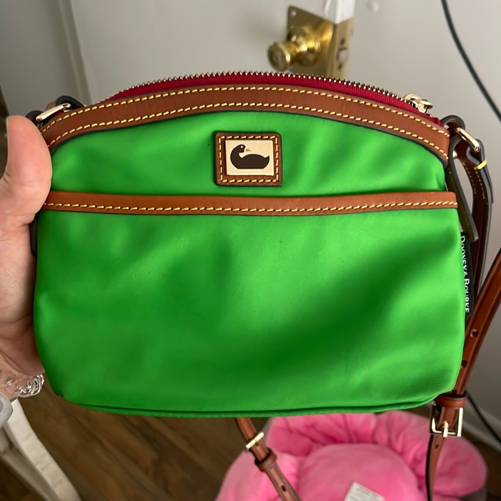 Like new green small Dooney and Burke bag!